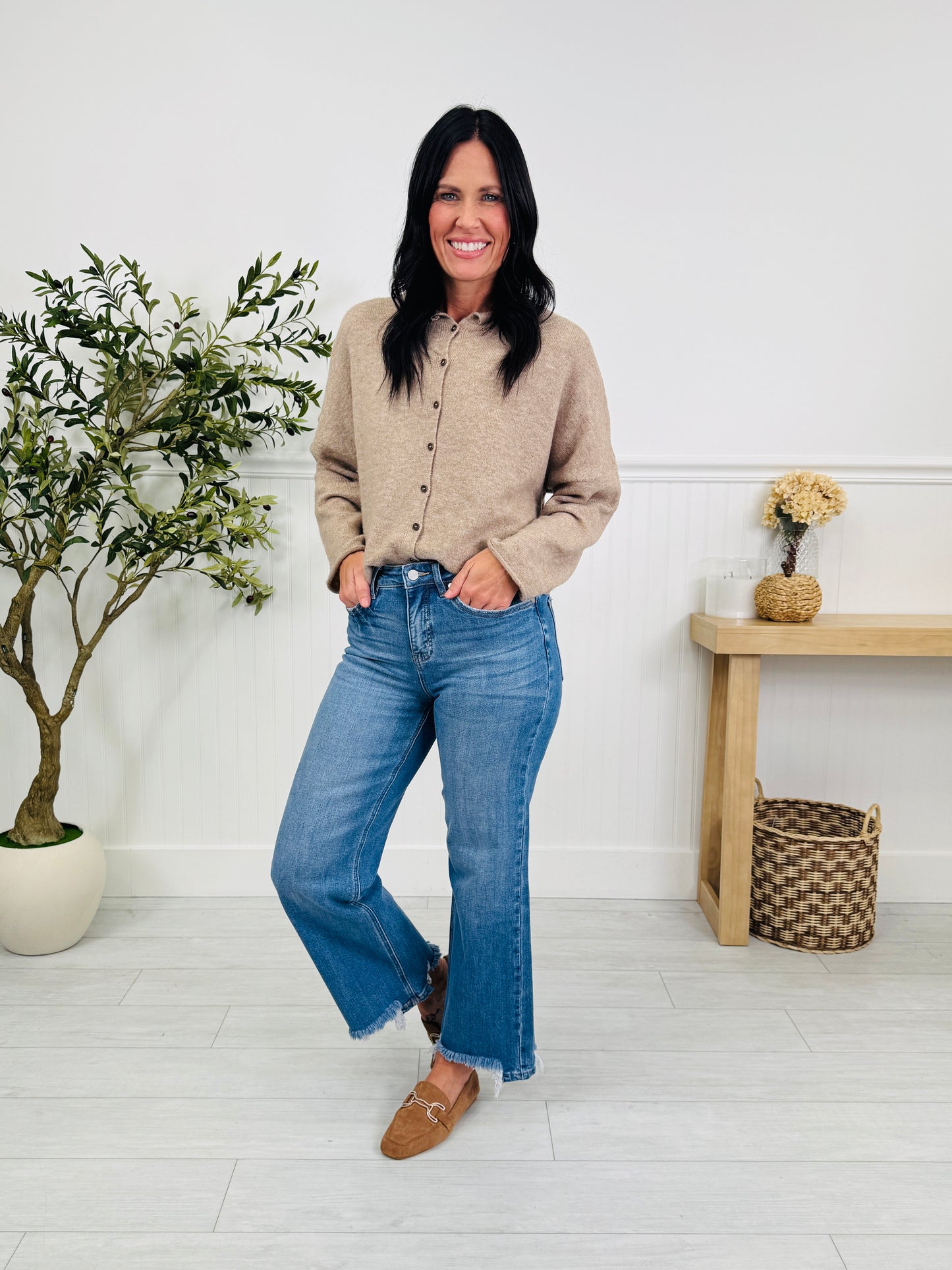 Fashionably Late Straight Tummy Control Jeans