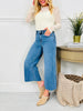 Judy Blue Anything Goes Wide Leg Cropped Jeans