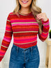 Pattern Of Us Top in Magenta