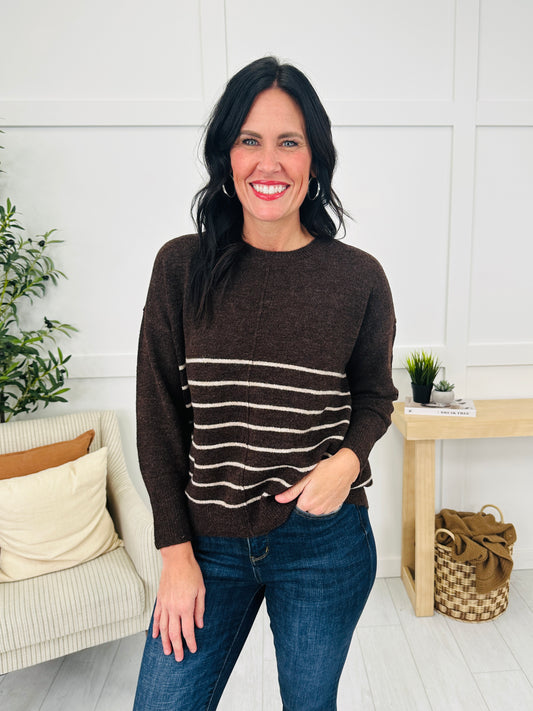 In Perfect Time Sweater in Brown