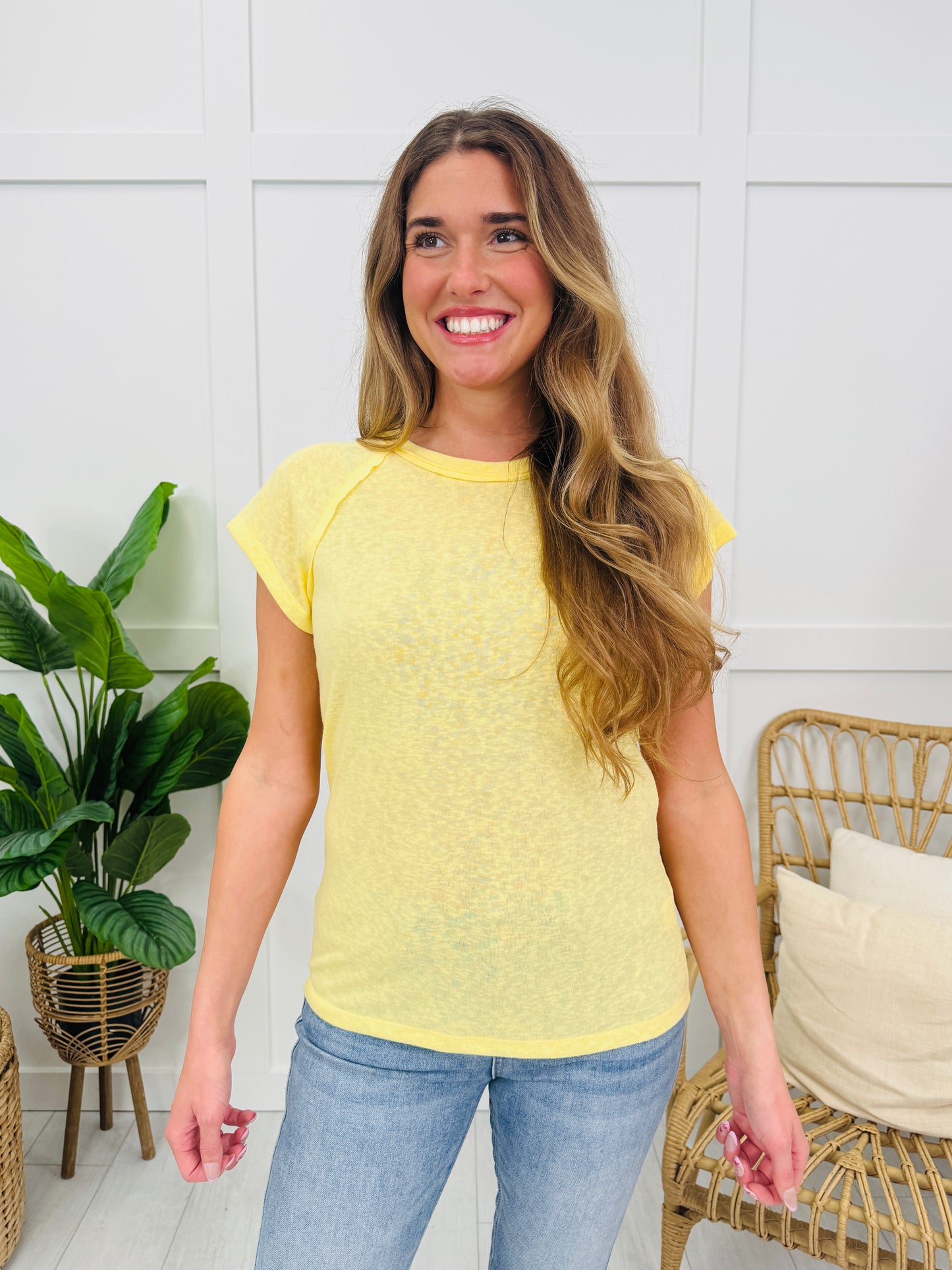 Faded Summer Sky Top In Multiple Colors