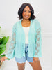 Electric Bloom Cardigan in Mint