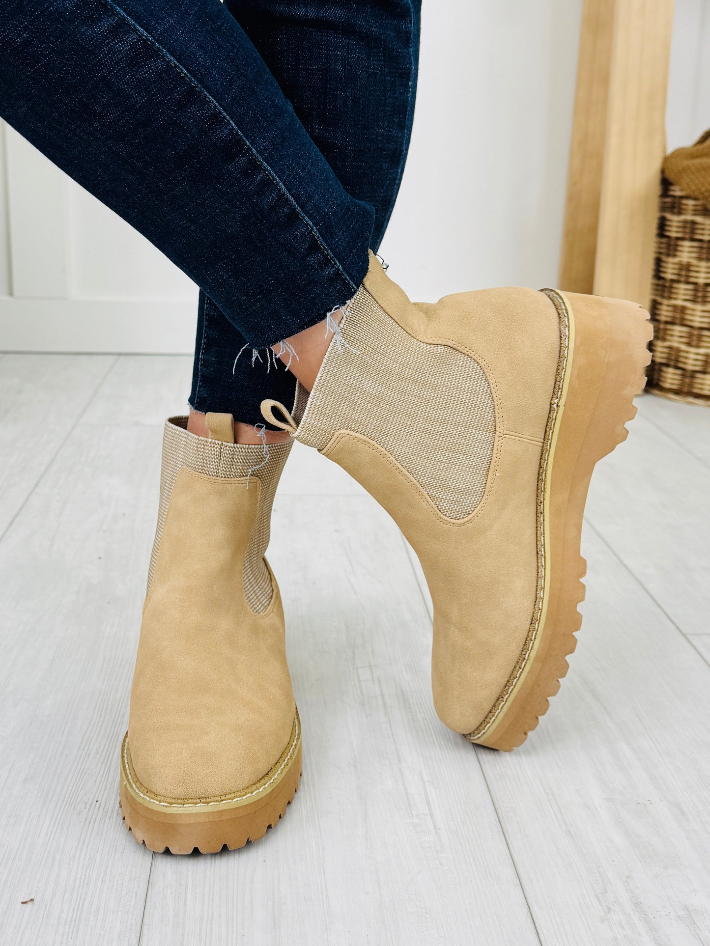 Uptown Ground Booties in Sand