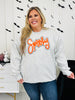 Spooky Script Graphic Crewneck Sweatshirt