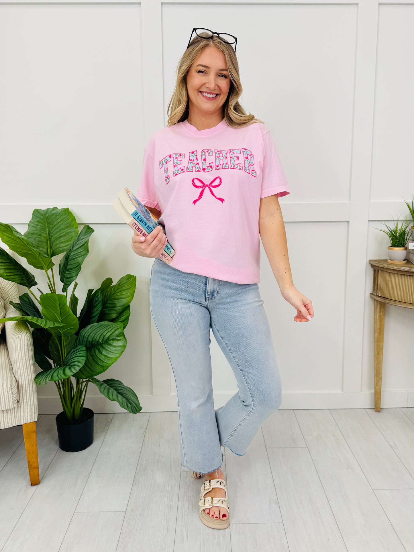 Floral Teacher Graphic Tee