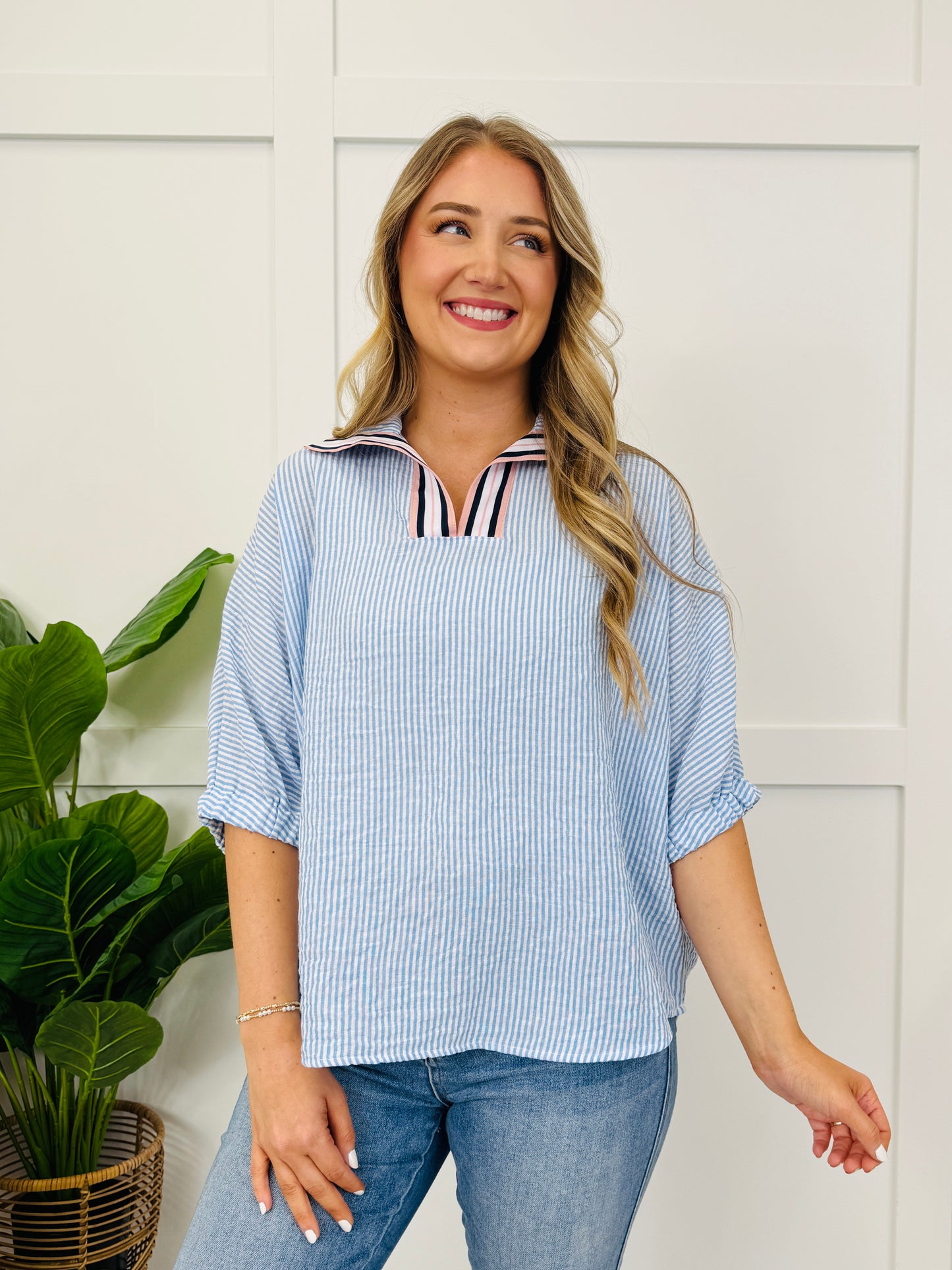 Coastline Collar Top