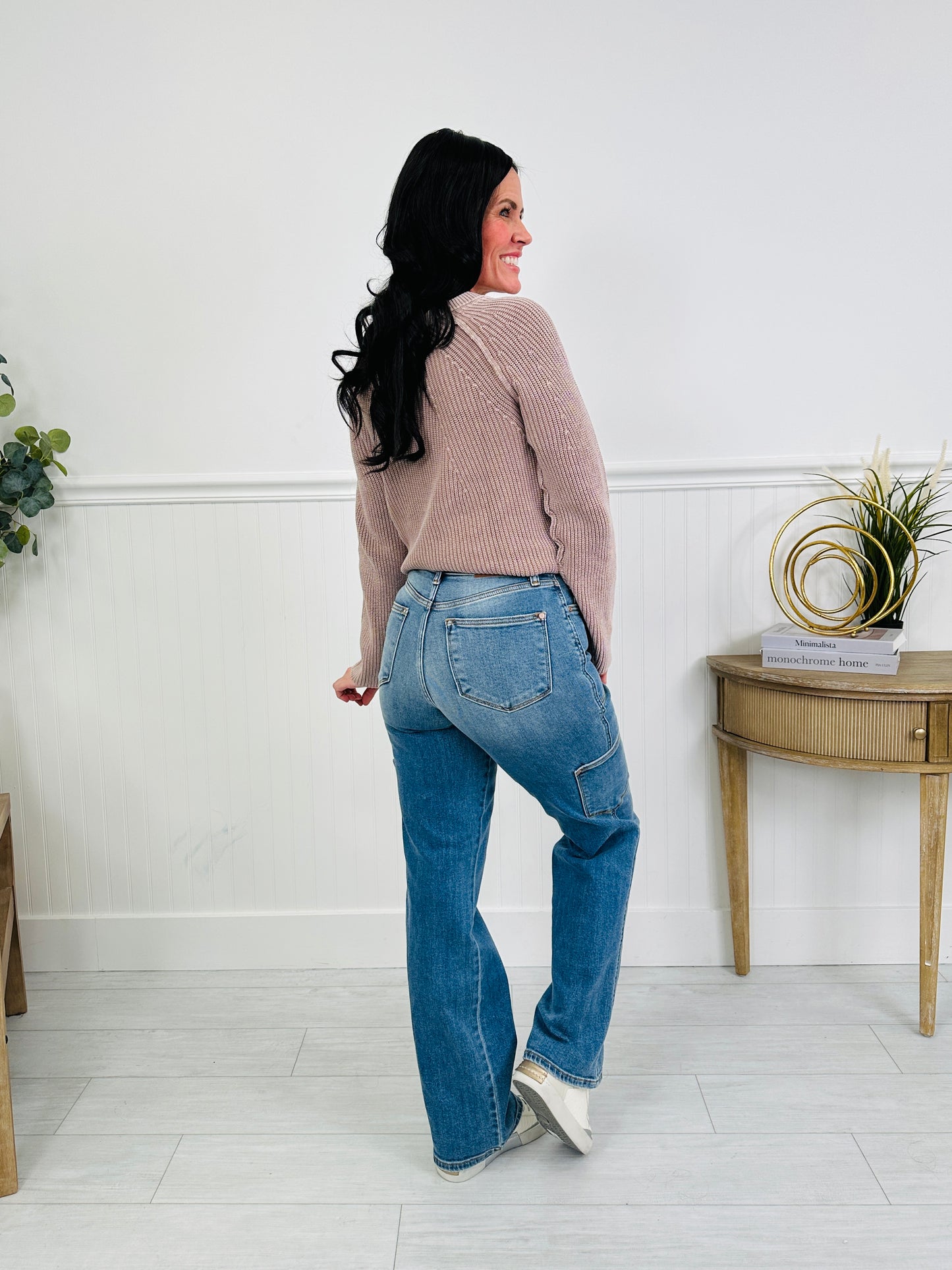 Judy Blue Cool and Collected Cargo Straight Jeans