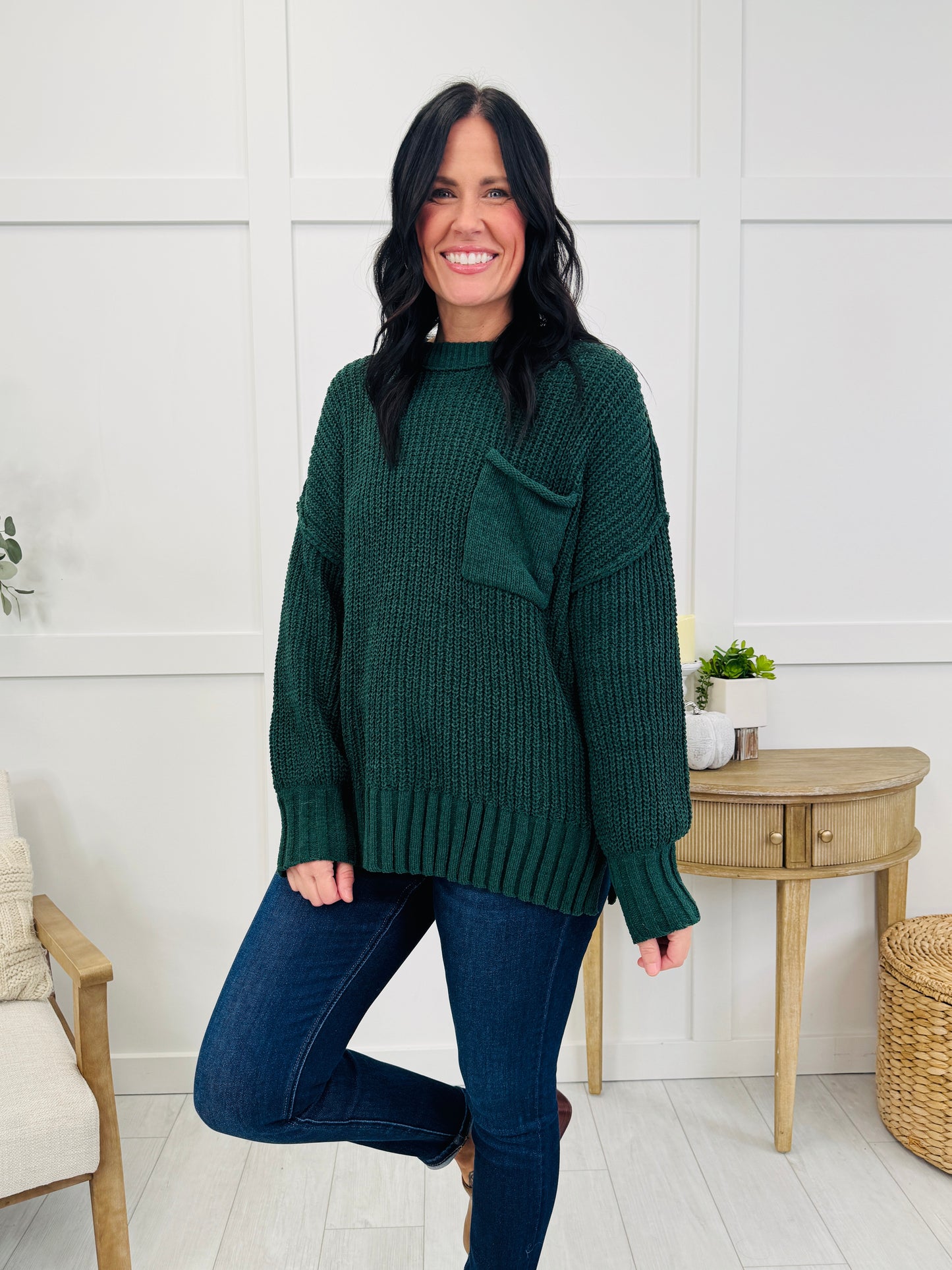 Casual Company Sweater In Forest