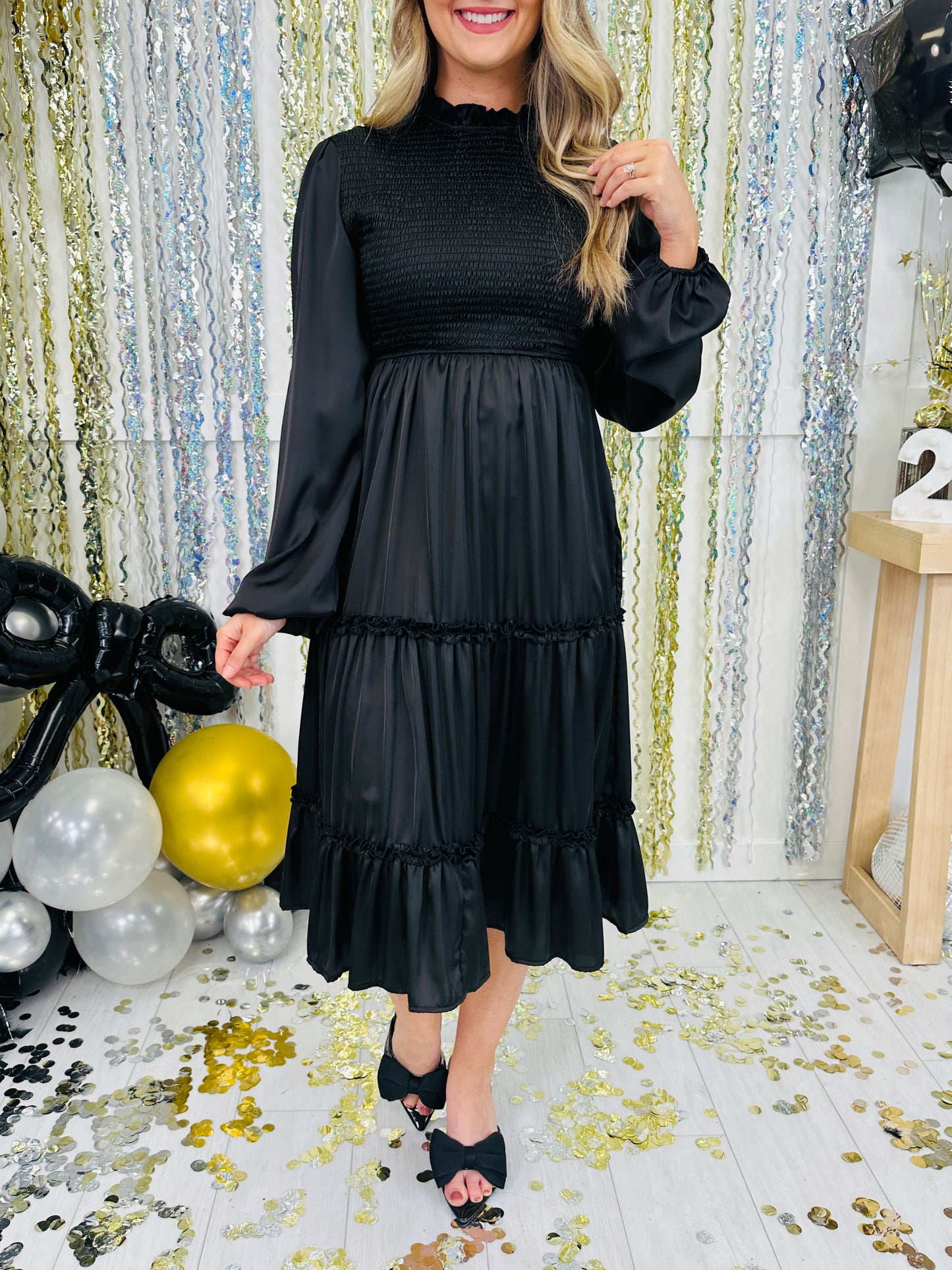 Holiday At Midnight Dress- Multiple Colors!