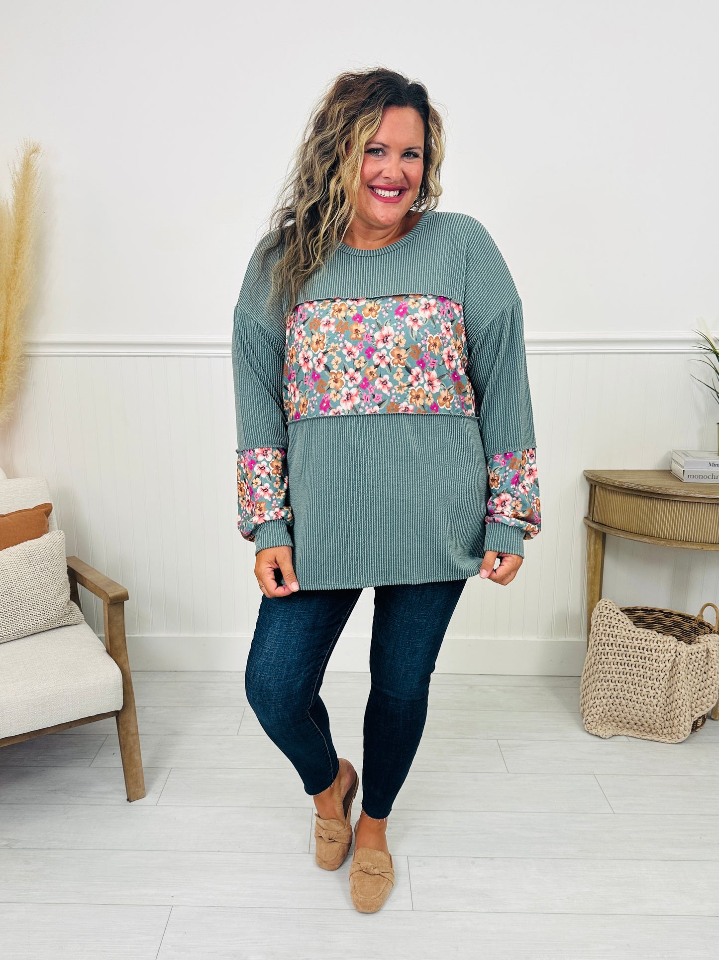 Fall Flowers Top-- Multiple Colors!