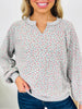 Where Petals Rest Pullover in Heather Grey