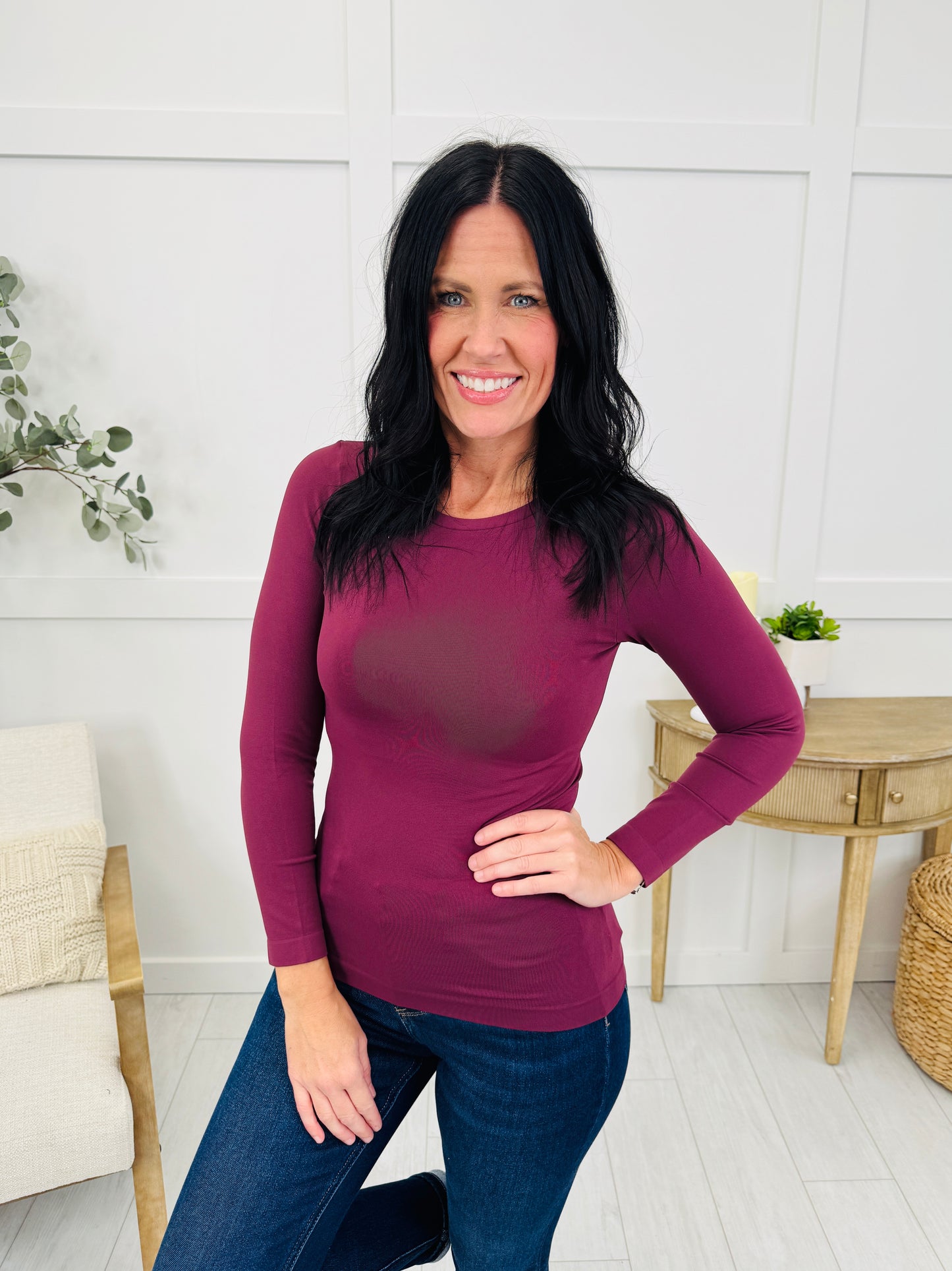 Confidently Casual Long Sleeve Shapewear In Multiple Colors