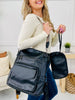 Black Backpack Purse Set