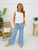 Lovervet Simple As That Drawstring Wide Leg Jeans