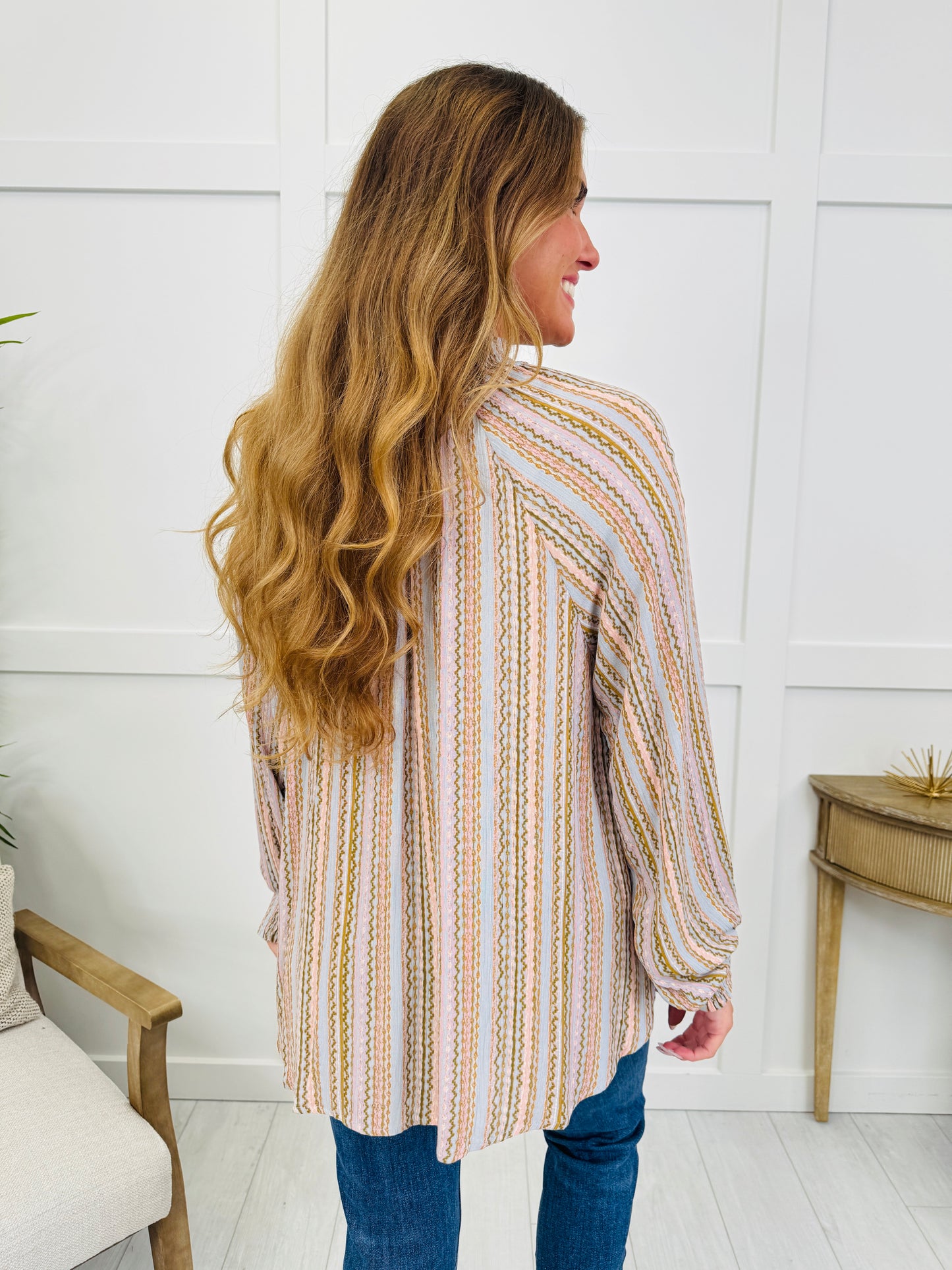 The Prairie Poet Top In Dusty Blue