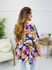 Neon Petals Top In Purple Orange