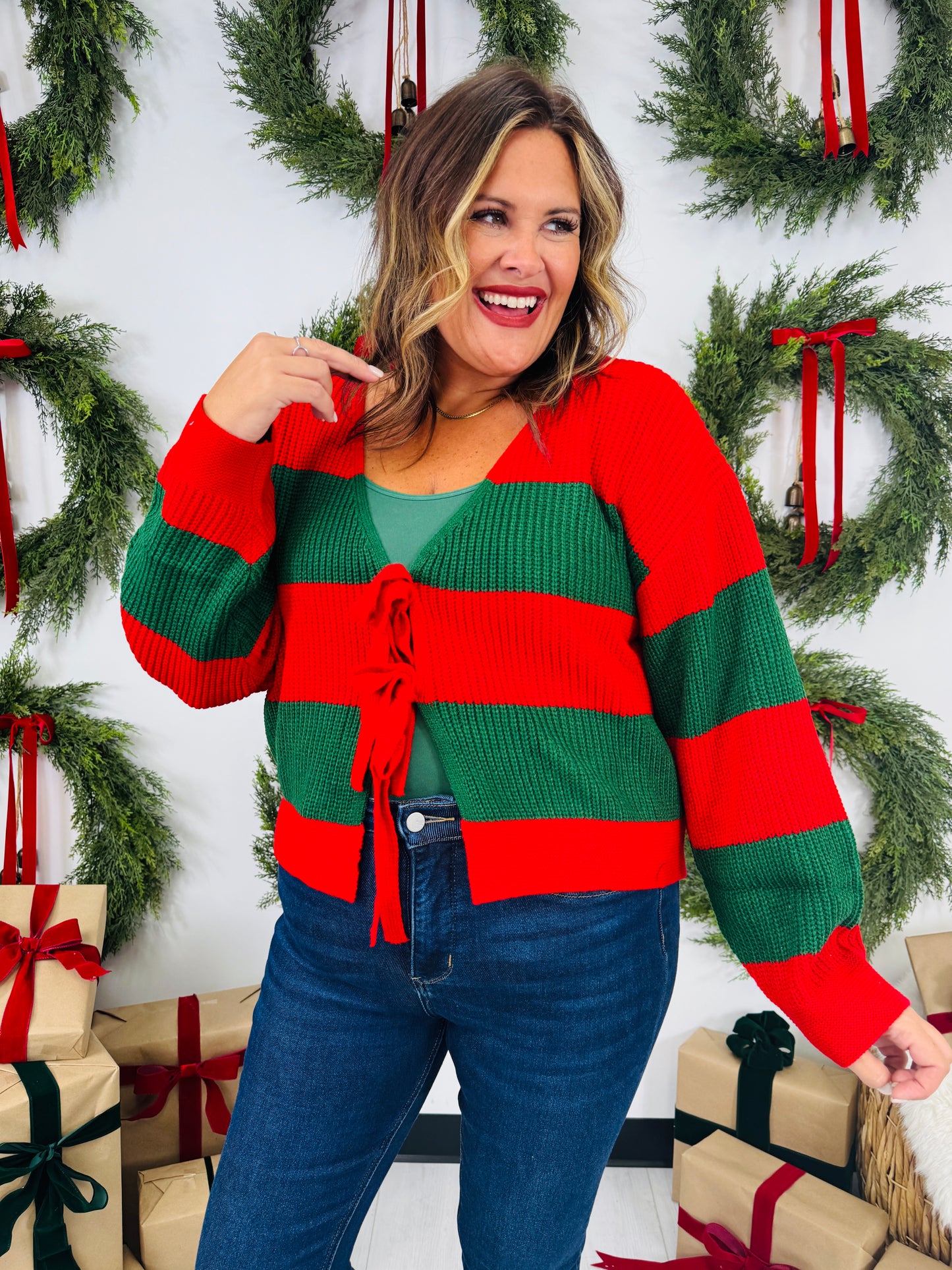 Tied With Cheer Cardigan