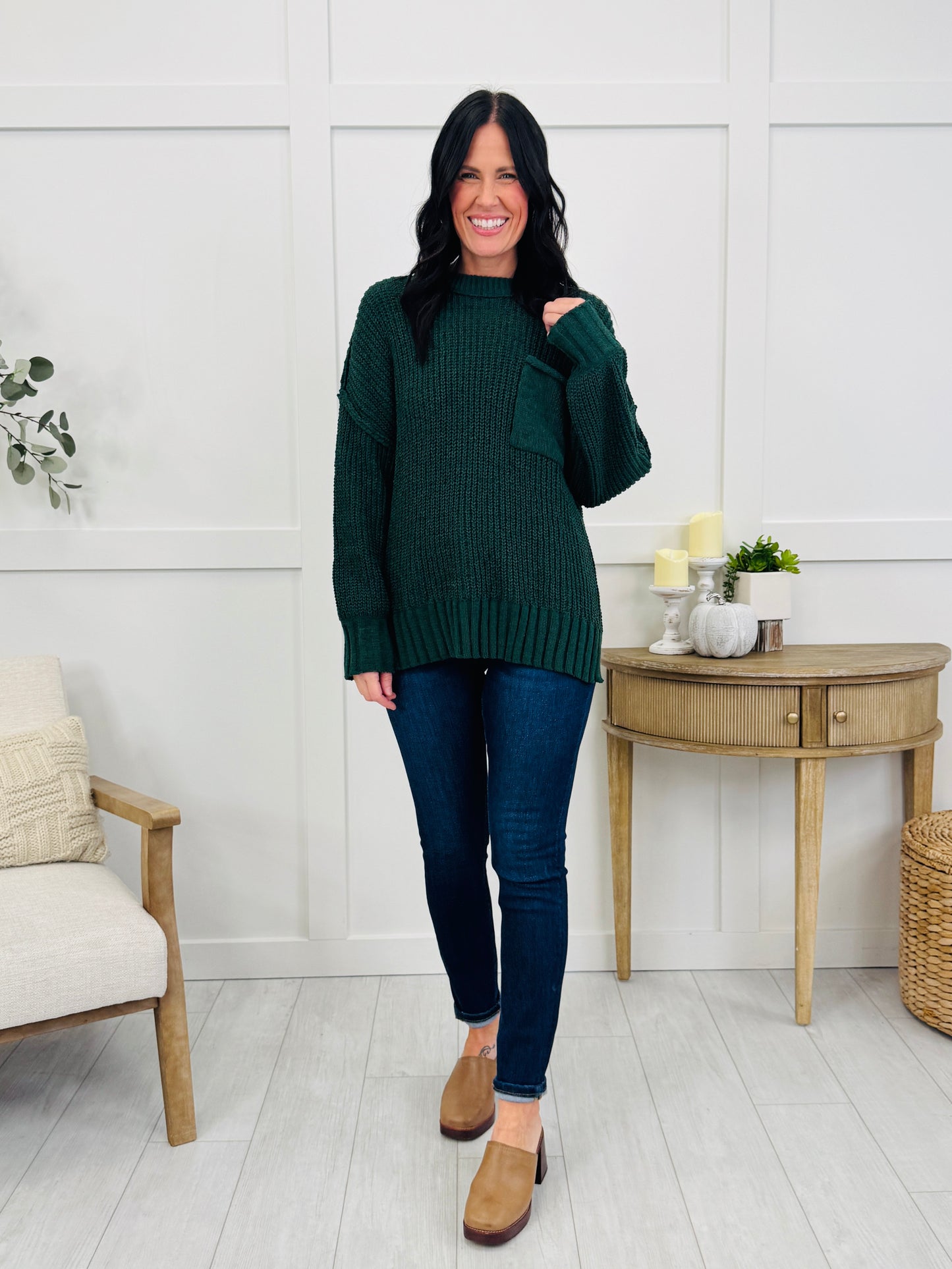 Casual Company Sweater In Forest