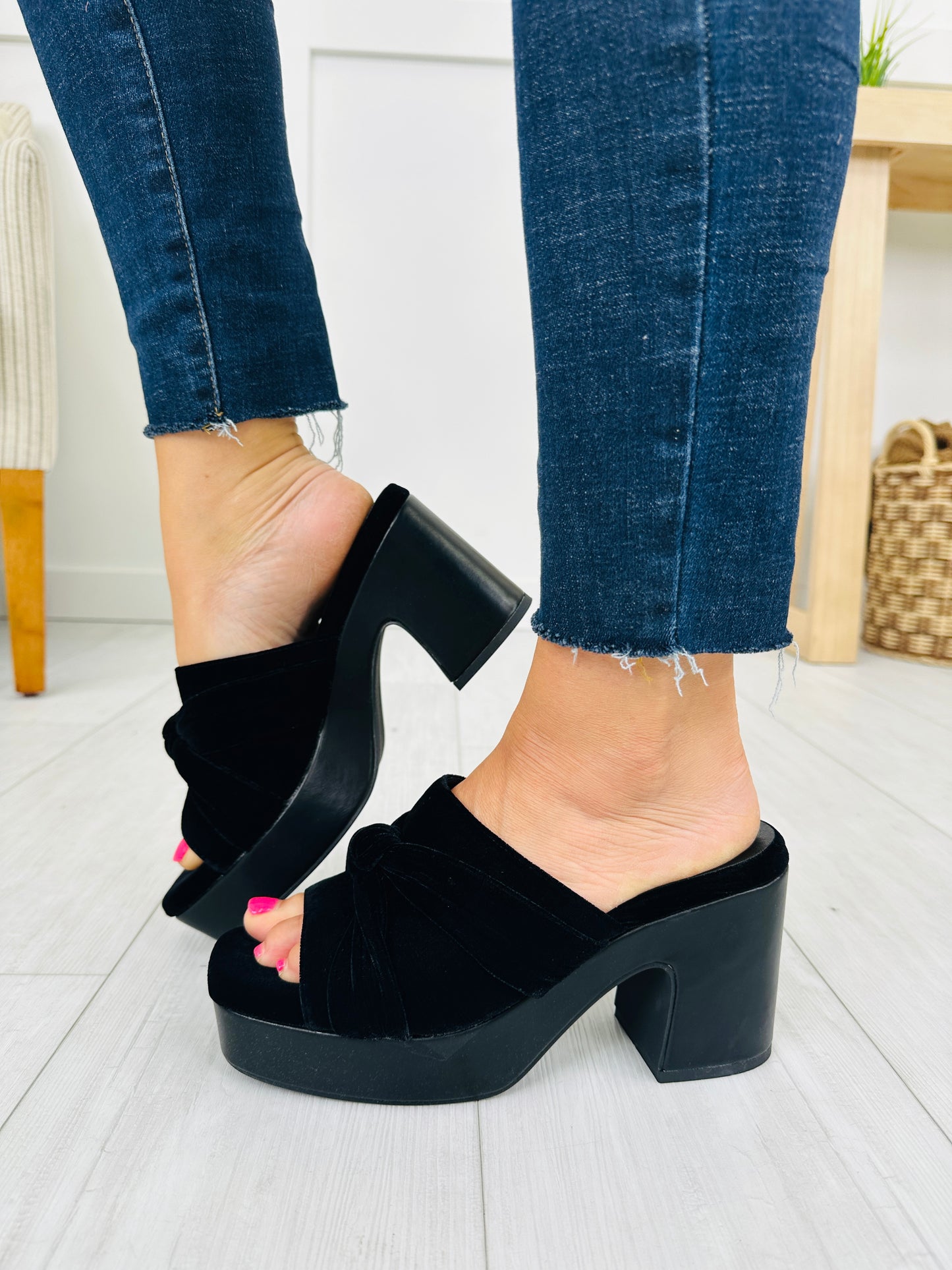 Velvet Voltage Heels in Black