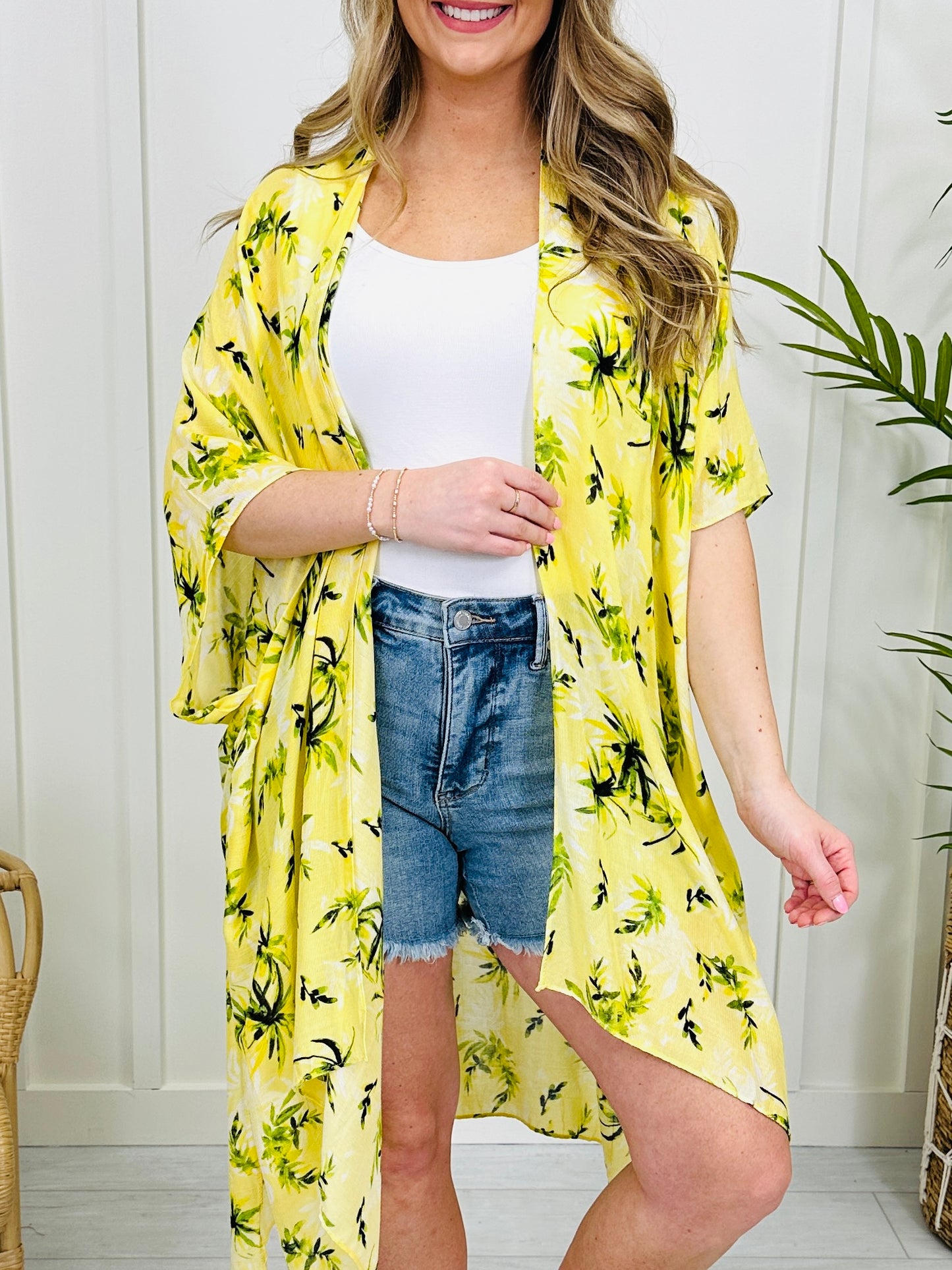 Island Breeze Kimono in Yellow