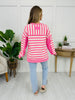 Play It Cool Pullover in Pink/Cream