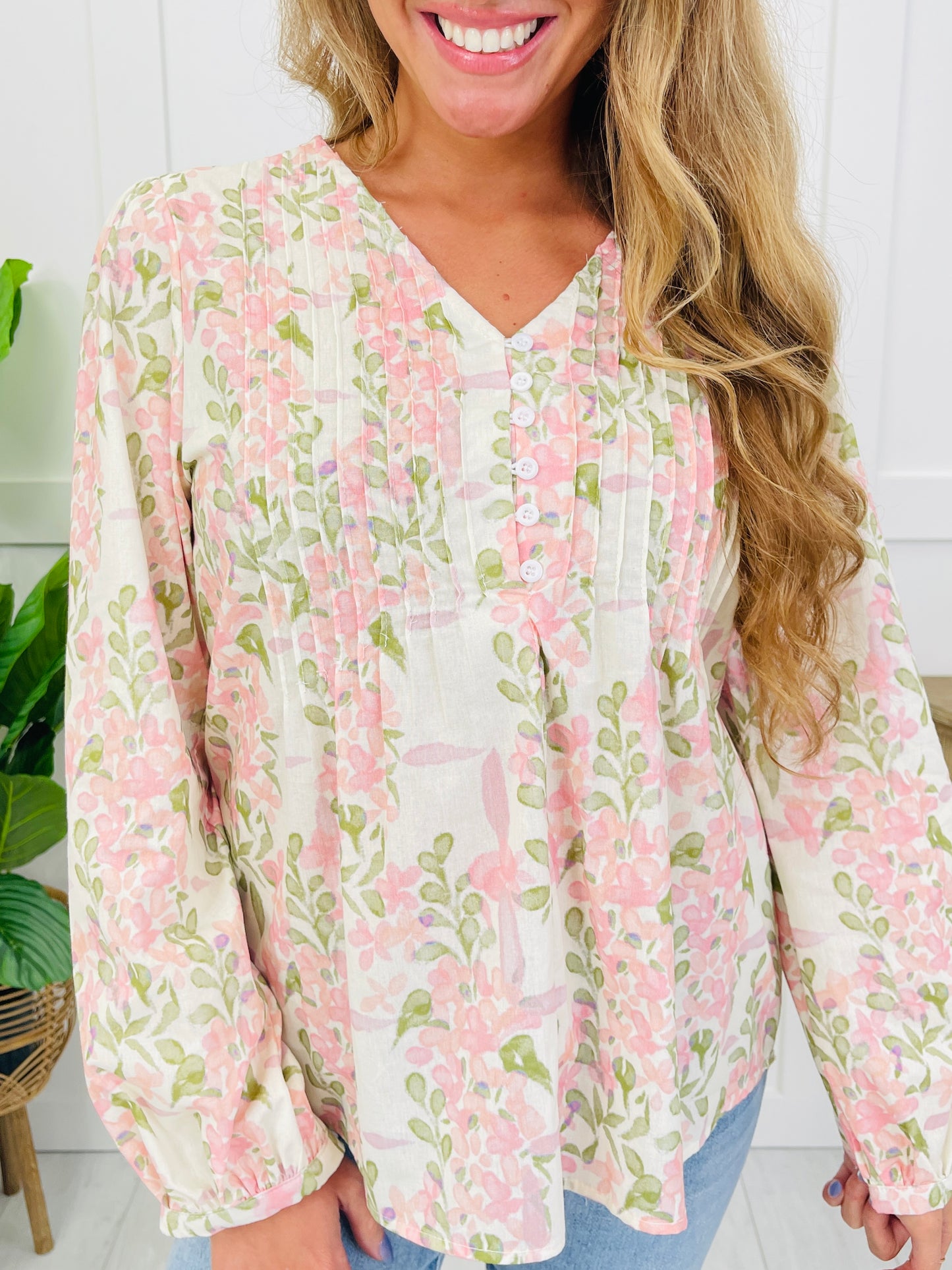 Easy Romance Top In Blush