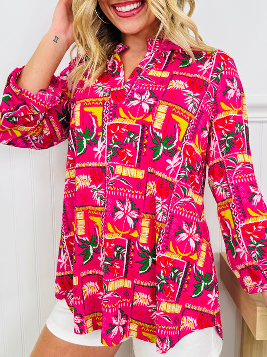 Sweet Like Spring Top in Miami Print