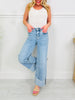 Right on Time Tummy Control Wide Leg Cropped Jeans
