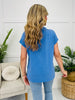 Floral Balance Top in Denim Blue