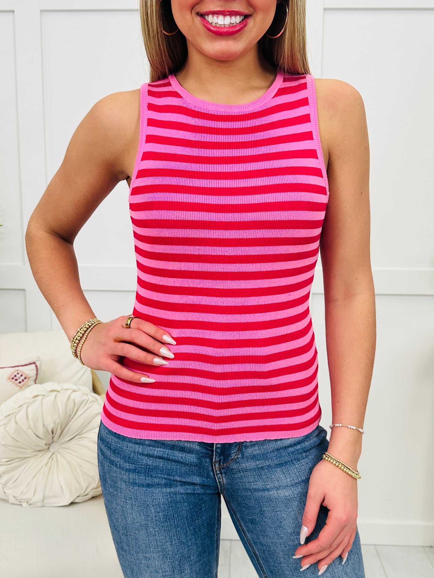 Stripe Me Happy Tank Top