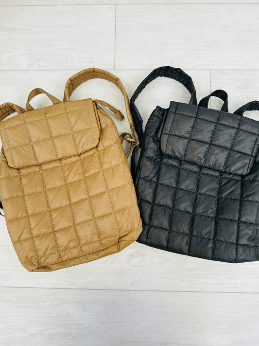 Quilted Backpack- Multiple Colors!