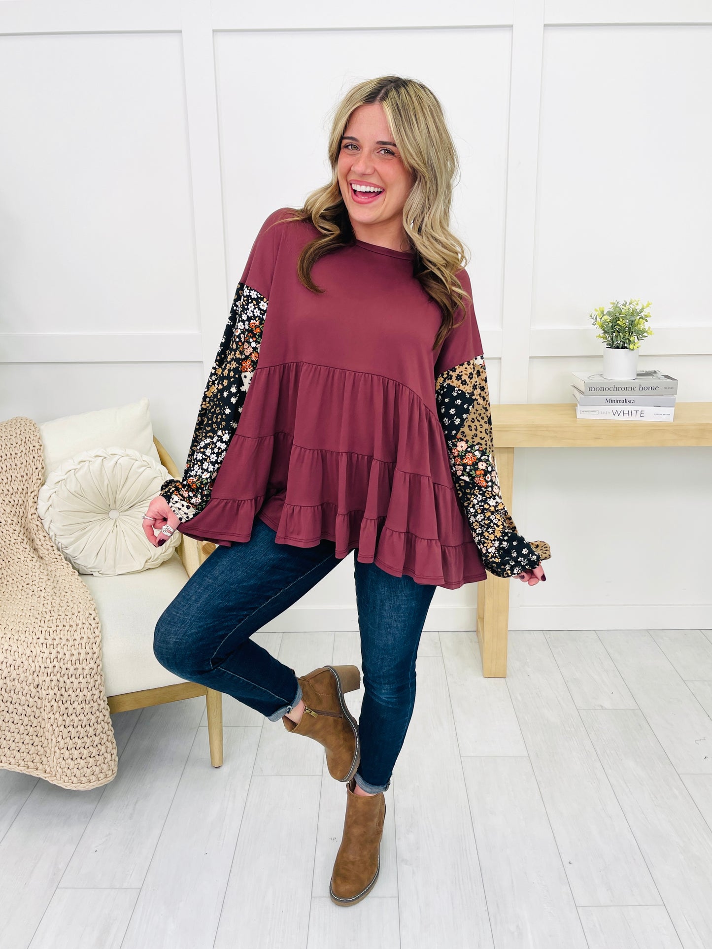 REG/CURVY Petal Patchwork Top