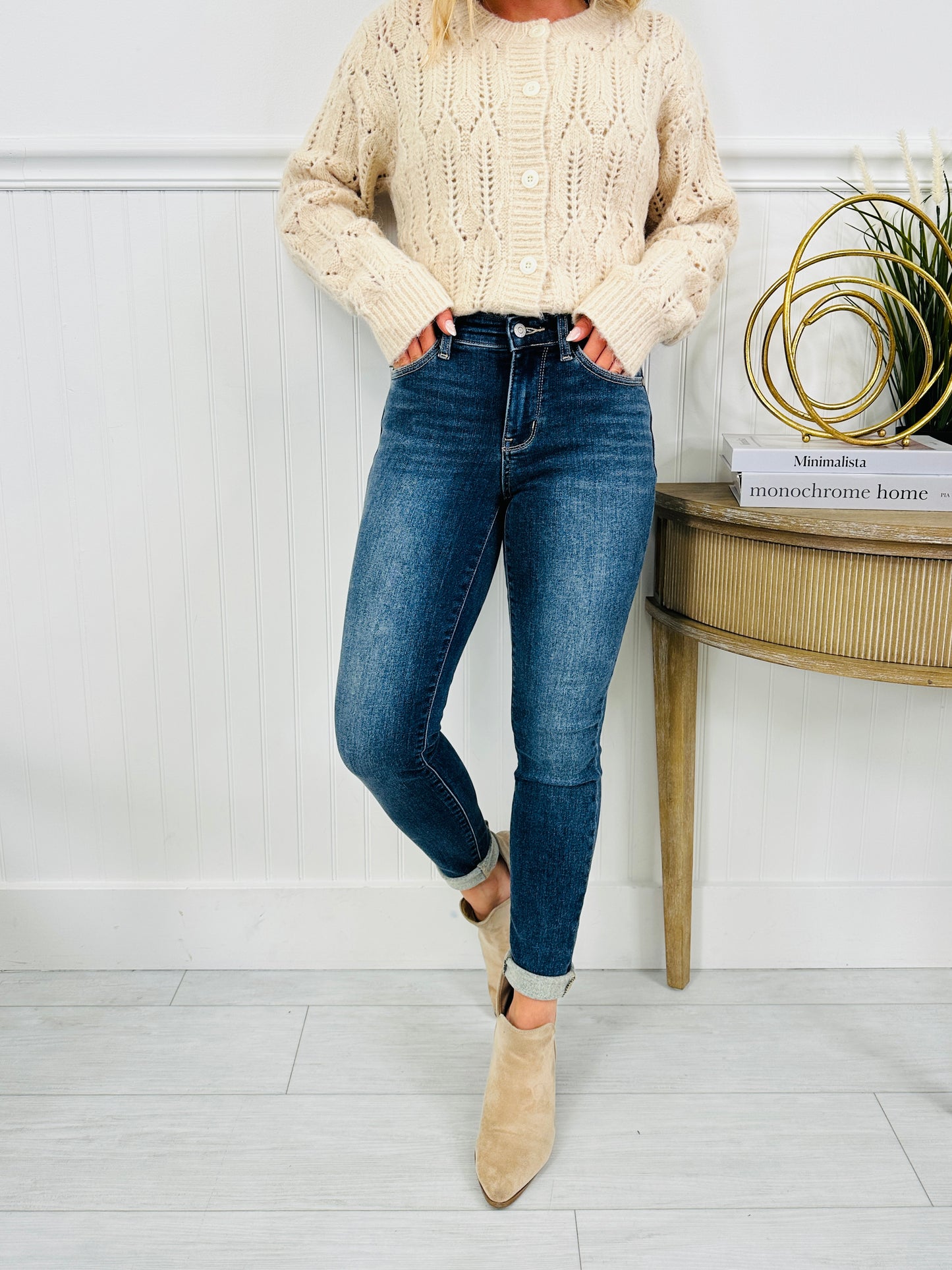 Judy Blue Confidently Cozy Thermal Skinny Jeans in Reg/Curvy