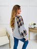 Harvest Trail Top In Grey/Navy