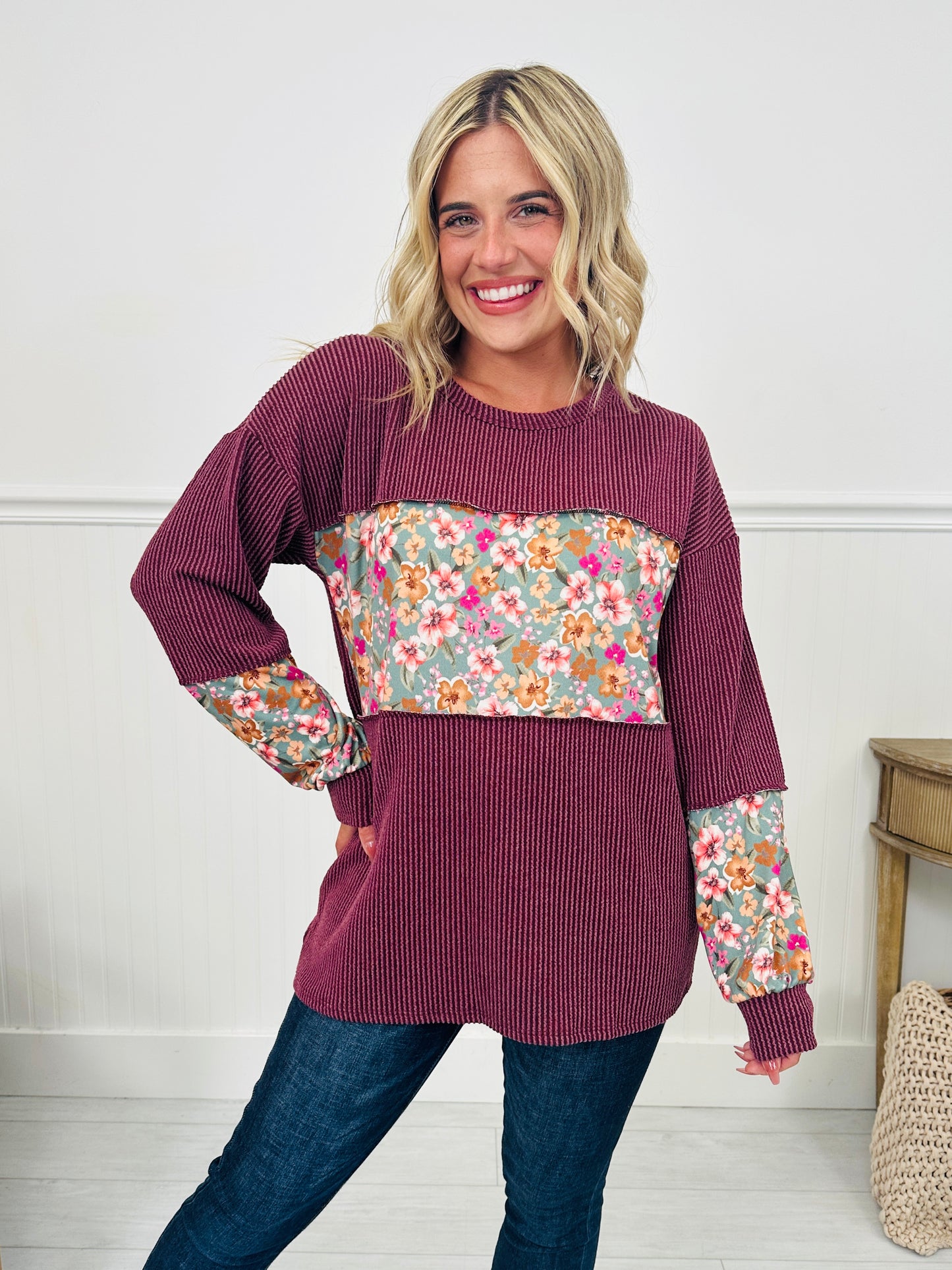 Fall Flowers Top-- Multiple Colors!