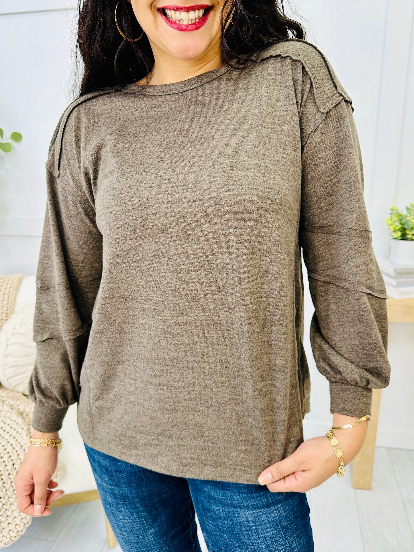 REG/CURVY Softly Stitched Pullover- Multiple Colors!