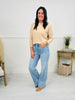 Fall Into Your Cart Tummy Control Wide Leg Jeans