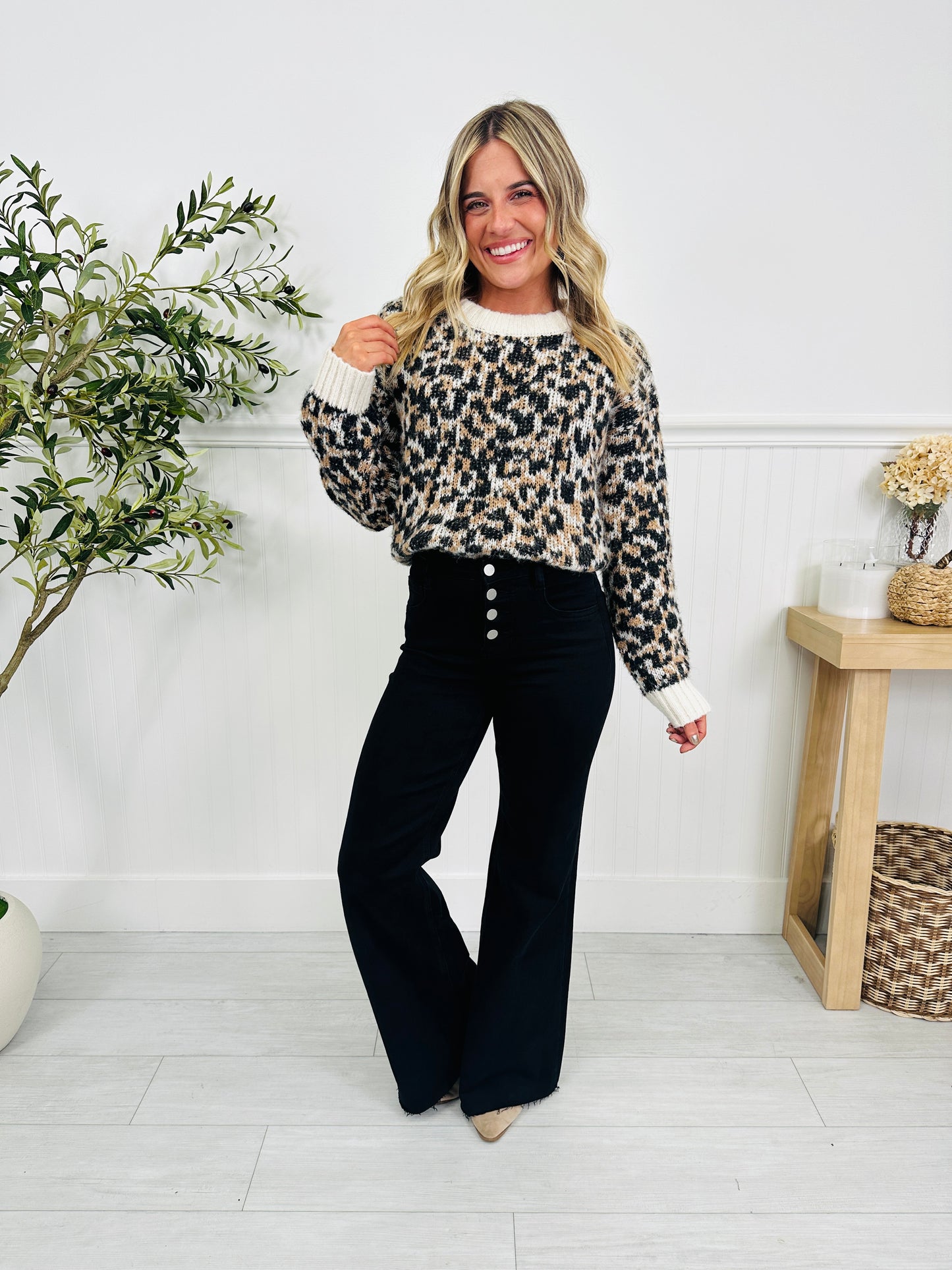 Bold Moves Tummy Control Black Wide Leg Jeans