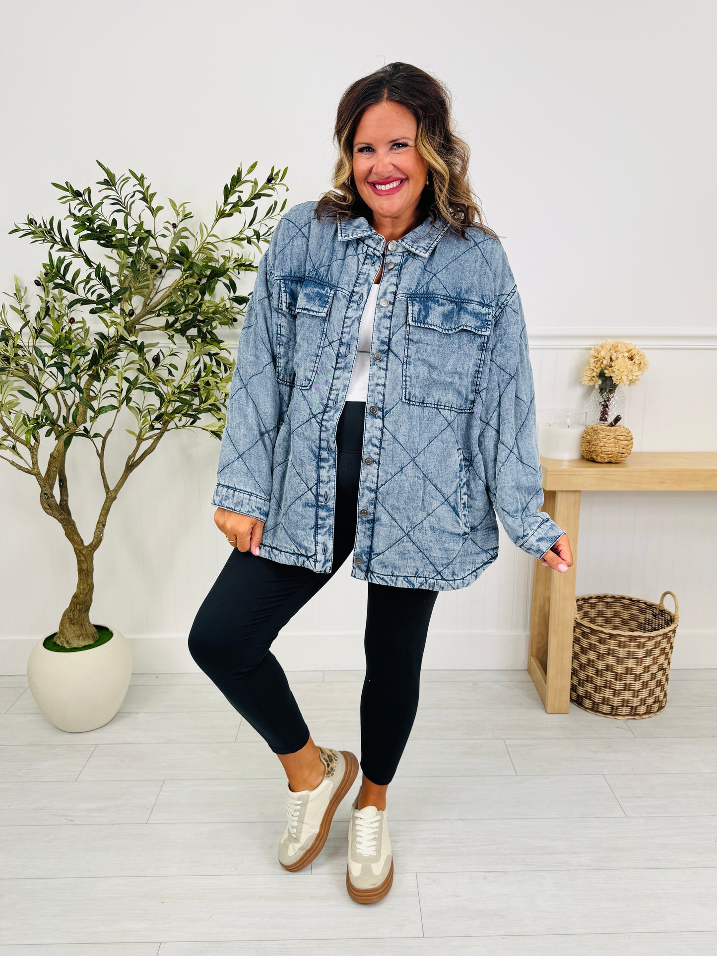 Quilted Comfort Denim Jacket