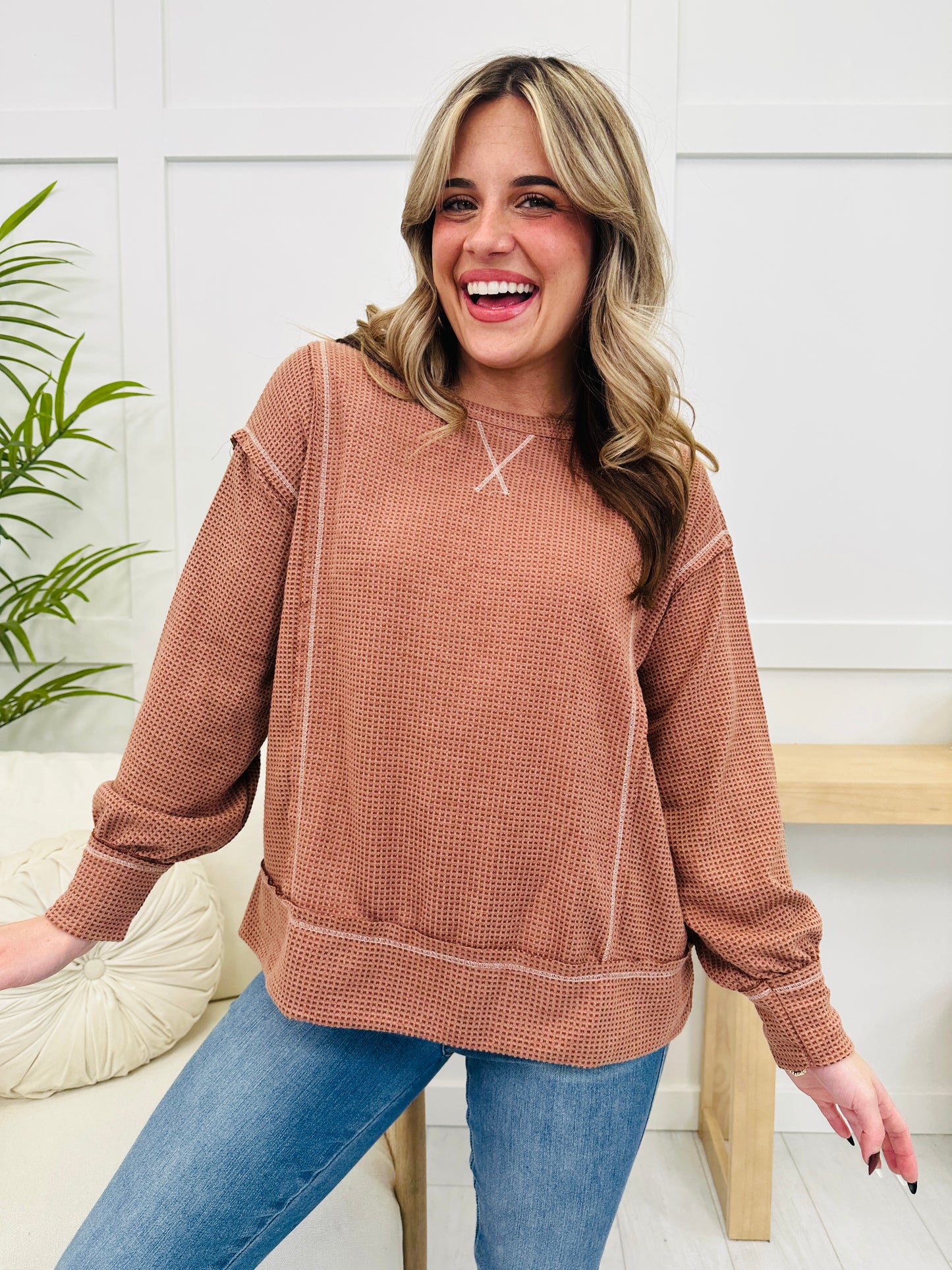 REG/CURVY Simple Charm Long Sleeve Top- Multiple Colors!