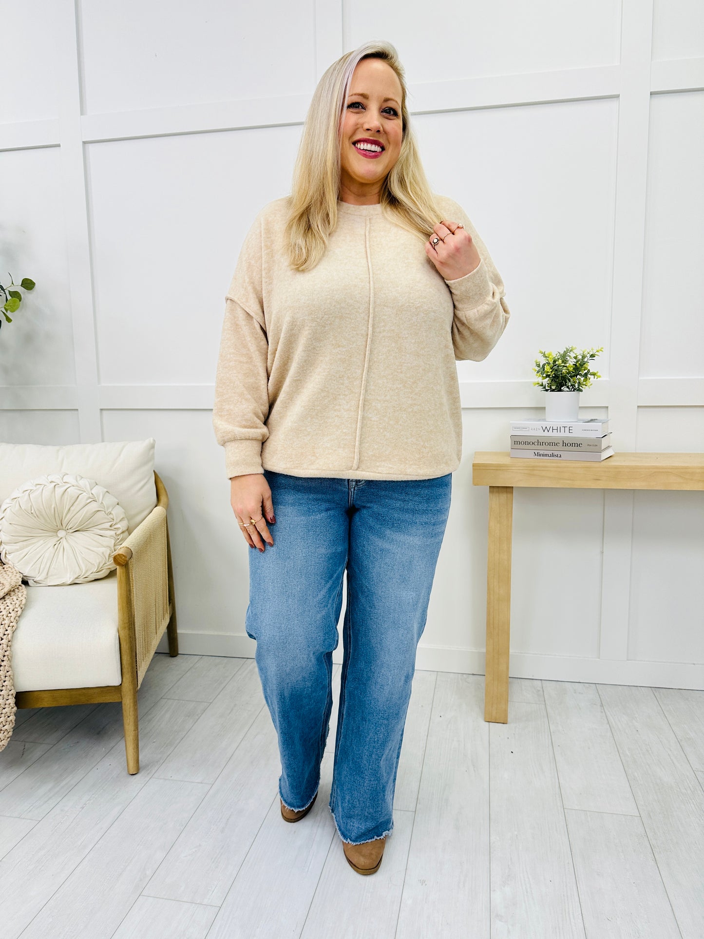 Mica No Regrets Wide Leg Jeans in Reg/Curvy