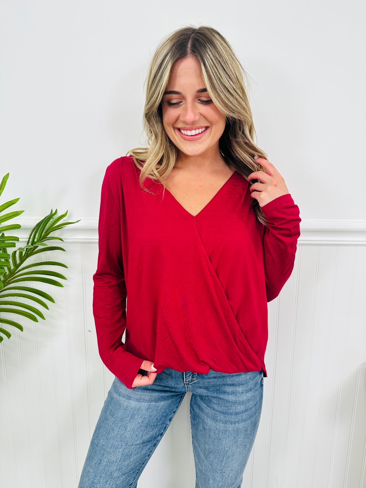 Wrapped in Style Long Sleeve Top- Multiple Colors!