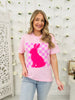 Checkered Bunny Graphic Tee-Multiple Colors