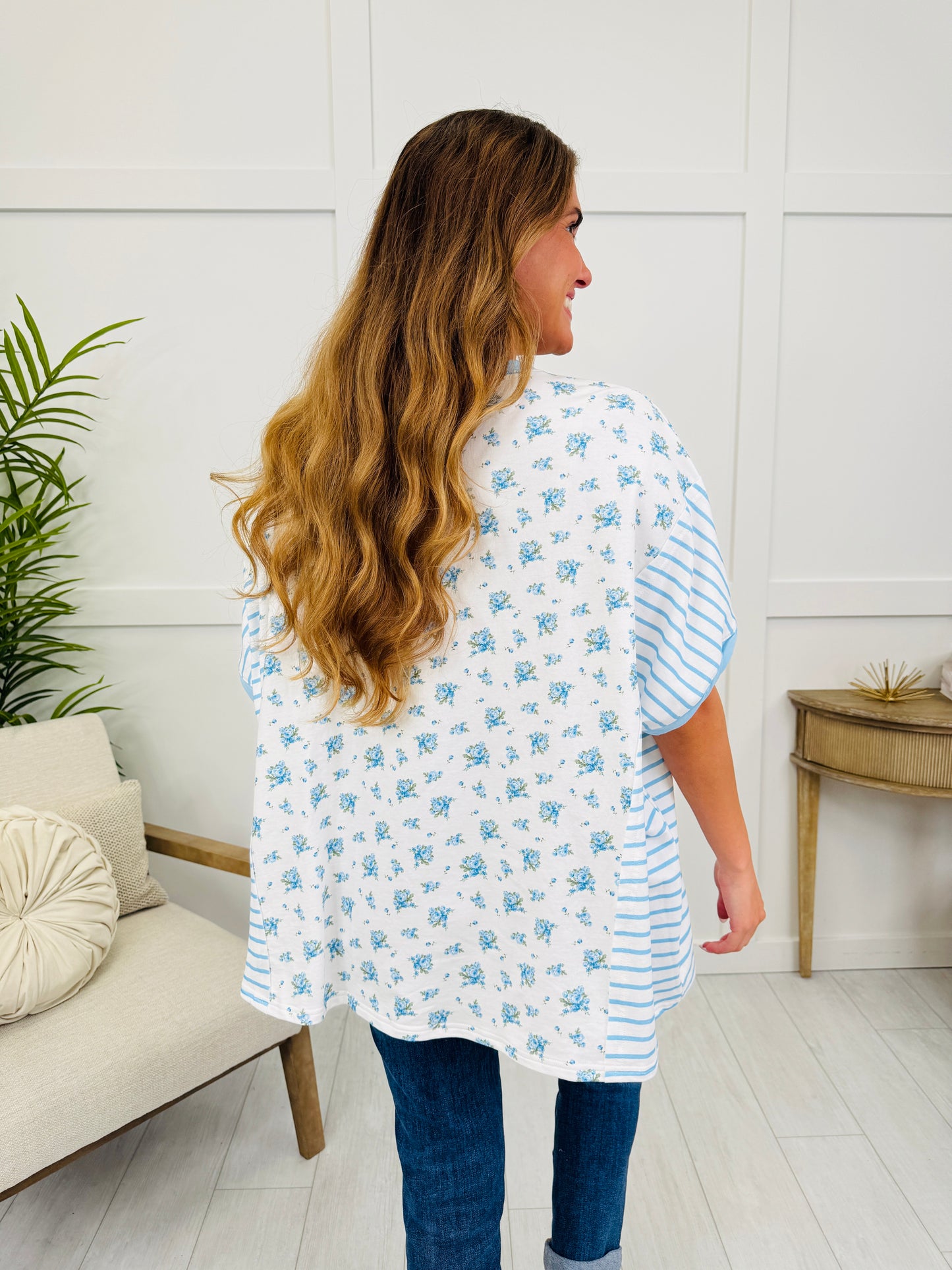 Cute Combo Top In Lt Blue