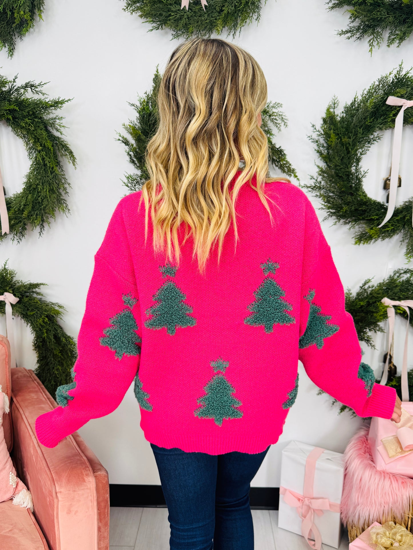Dreaming Of A Pink Christmas Sweater