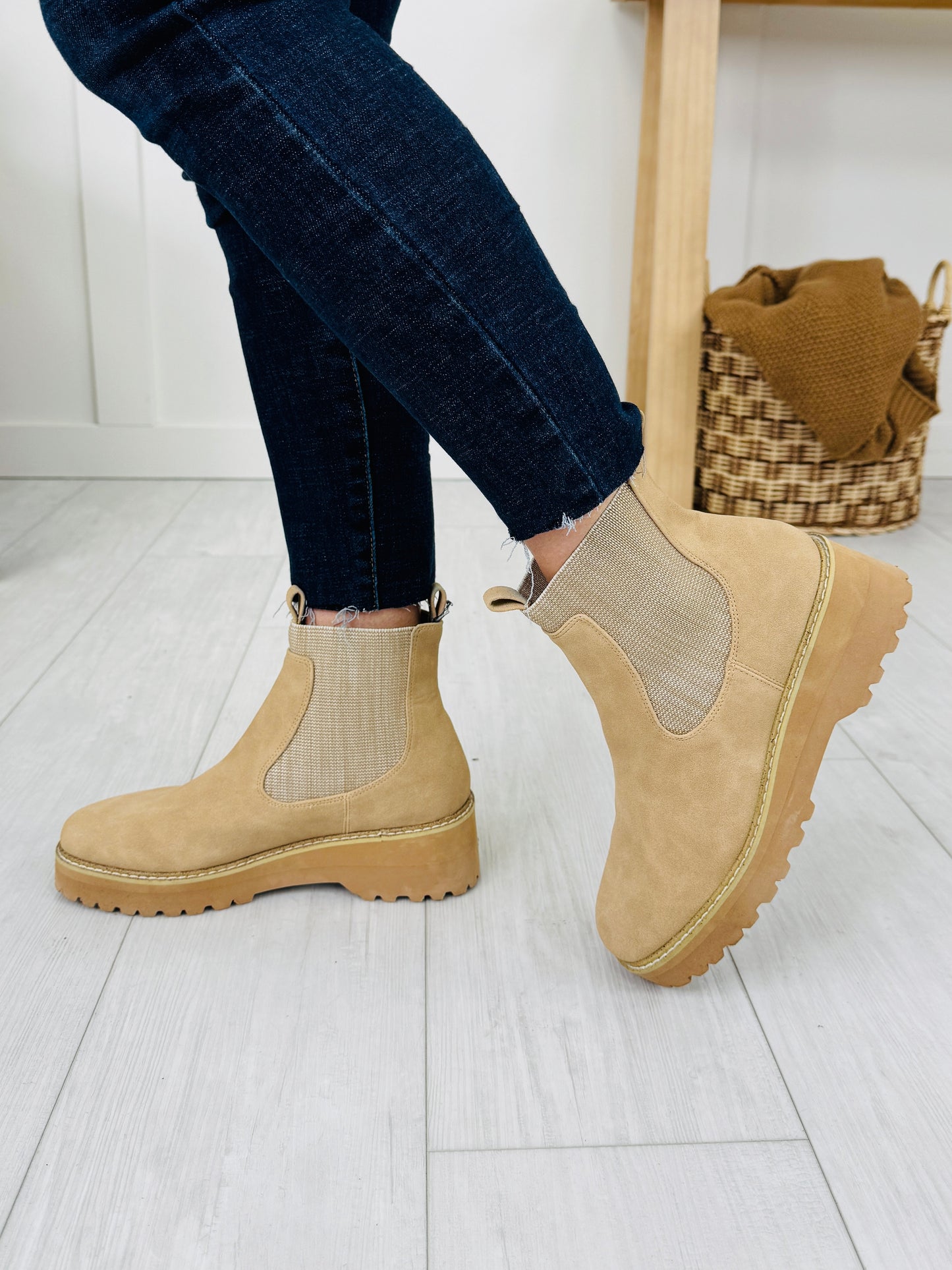 Uptown Ground Booties in Sand