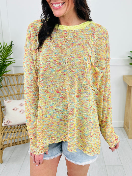 Mosaic Magic Pullover in Yellow