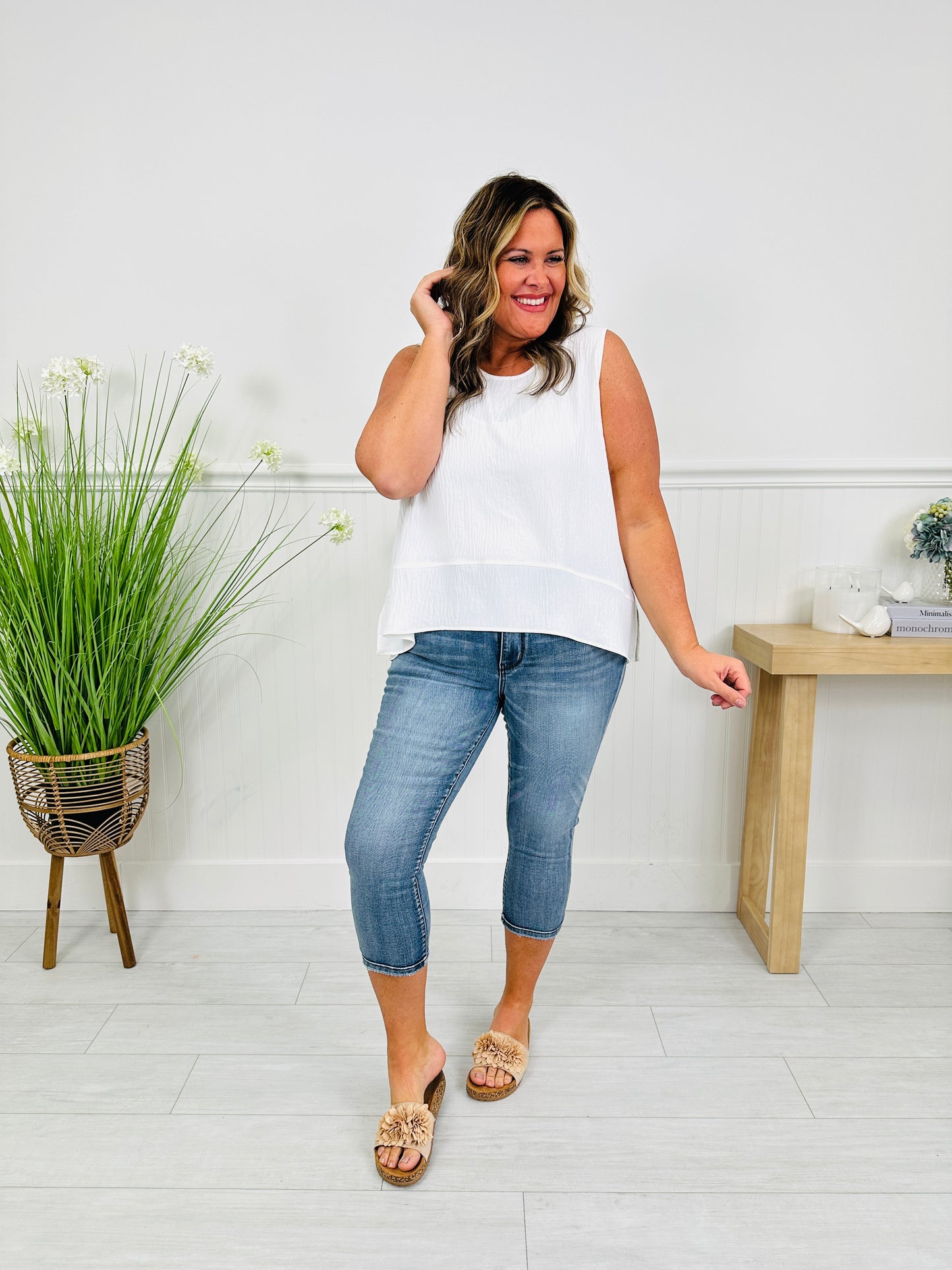 Judy Blue Go Against The Grain Capri Jeans