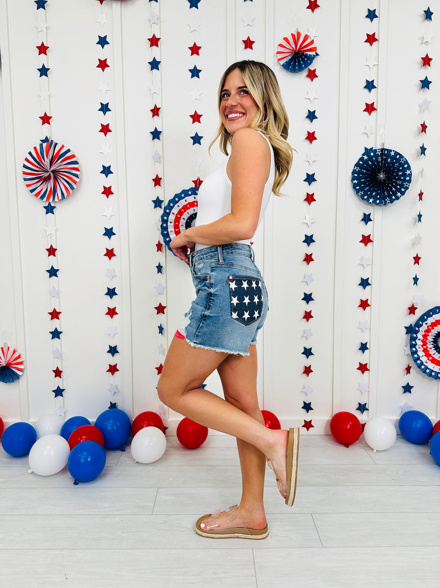 Judy Blue Land of the Free Shorts