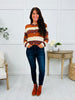 October Mood Cardigan In Brown/Terra Cotta